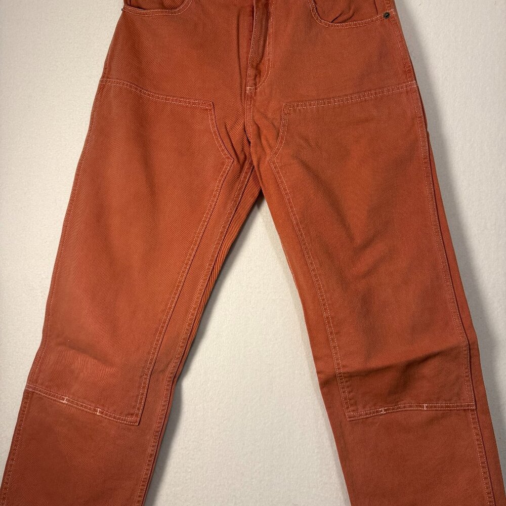 Straight Leg Women’s Jeans in Rust Orange